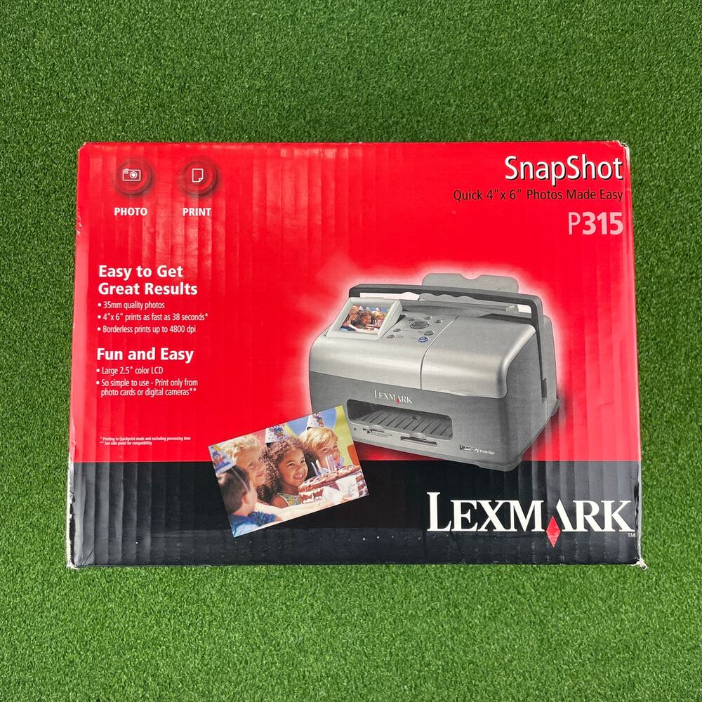 Lexmark P315 Snapshot Photo Inkjet Printer 2.5" Screen 4"x6" 1200dpi New OpenBox